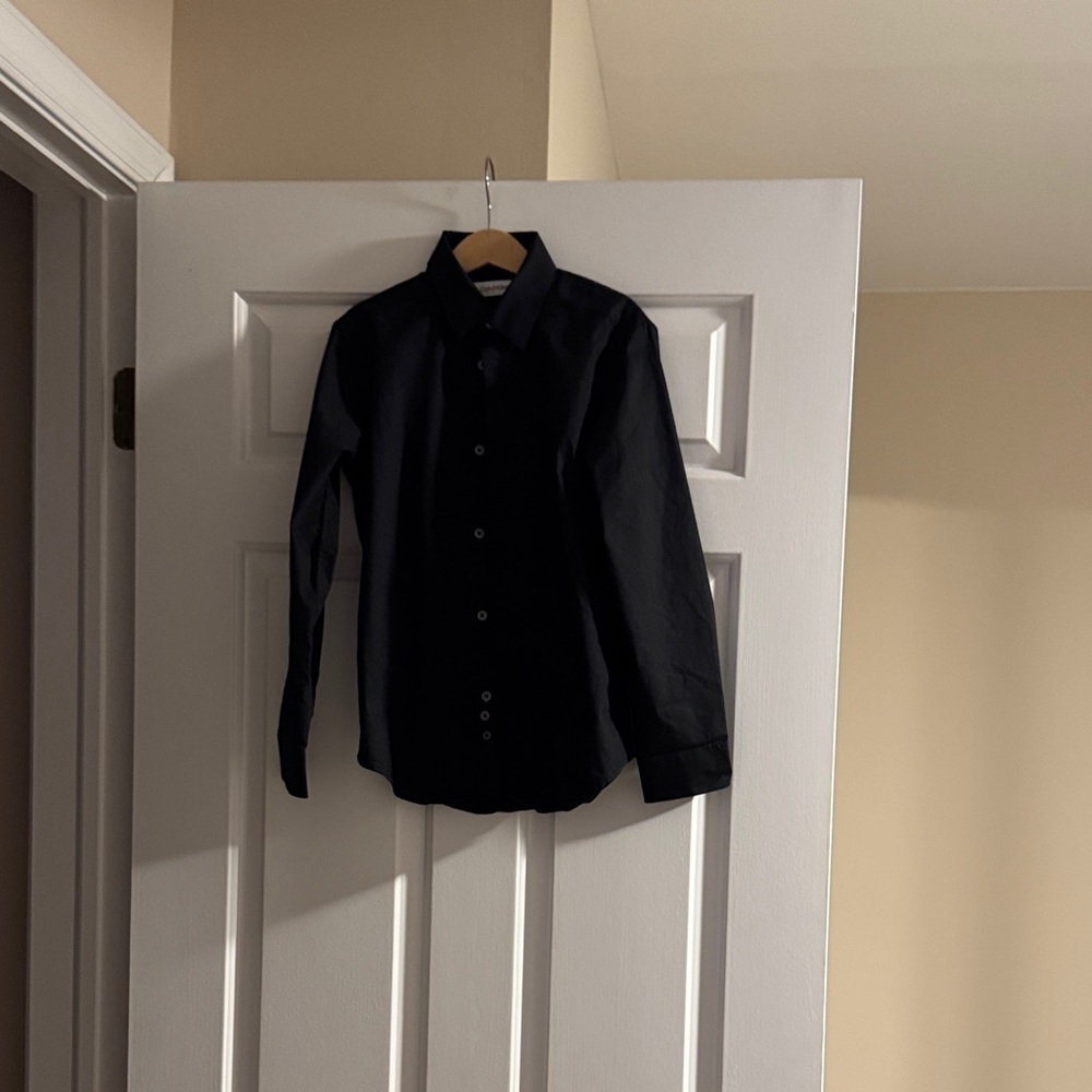 Calvin Klein Boys Black Dress Shirt